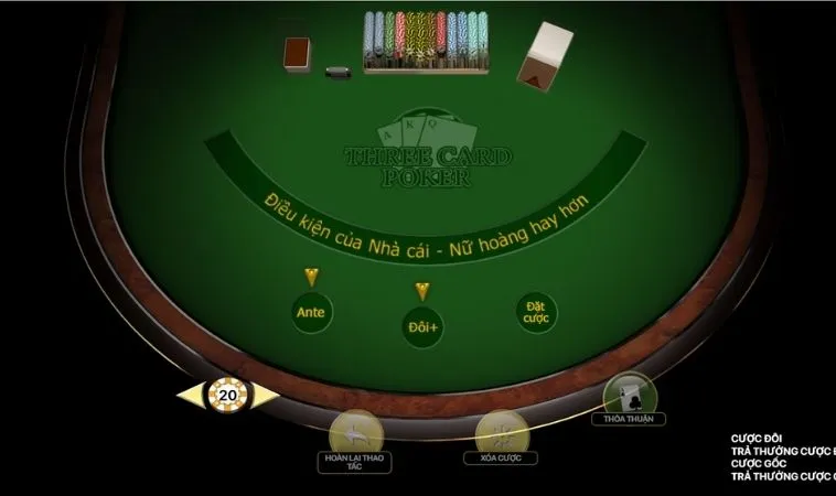 Xì Tố Tại M88: Bí Quyết Chiến Thắng Trong Trò Chơi Bài Hấp Dẫn 2 Giao diện chơi Xì Tố tại M88